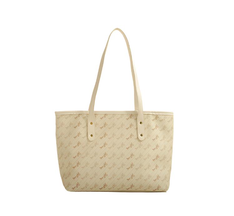 Cutie Faux Leather Tote Bag white